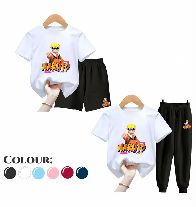 Setelan Anak Laki Laki UZUMAKI NARUTO - Baju Kaos dan Celana Fashion Motif Terbaru Usia 5-15 Tahun [BISA COD] 3