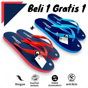 Sandal Japit Cewek Cowok Filpper Distro Spon Rubber Empuk Sendal  Trendy Beli 1 Gratis 1 Jepit Karet