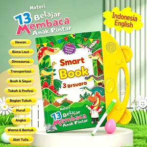 [Penjual lokal]smart book suara 3in1 elektronik bahasa indonesia inggris arab pintar buku edukasi  Indonesia 26 Materi Smartbook