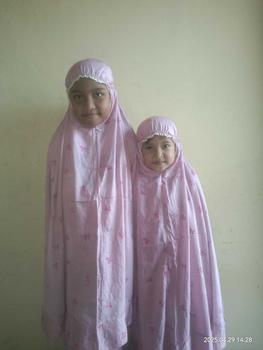 Product Review of Mukena Anak 2in1 usia 7-15 Tahun Rempel Rayon Motif Pita from N**a 0