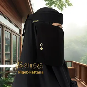 Terbaru | Niqob FATTANA Hijab Hitam Syahreza Store | Niqob Niqab Bandana Tutup Cadar Terbaru 2025