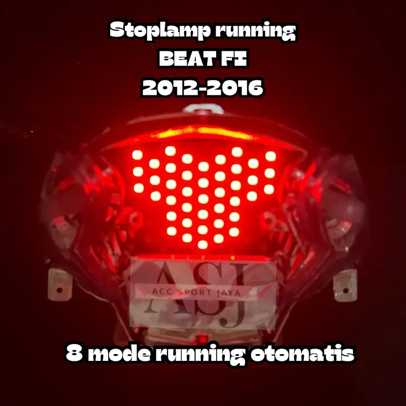 Lampu Stop Running / Stop Lamp Running Beat FI Old Lama Tahun 2012 2013 2014 2015 2016 8 Mode Auto Cakep Motor - Gratis Lem Bakar - Motorcycle 1