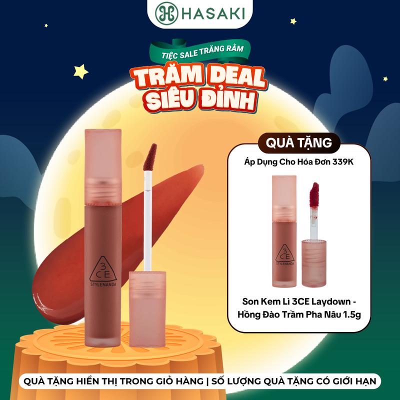 [HÓA ĐƠN 339K TẶNG SON KEM 1.5G] Son Kem Lì 3CE Blur Water Tint 4.6g | HASAKI BEAUTY Nữ Women
