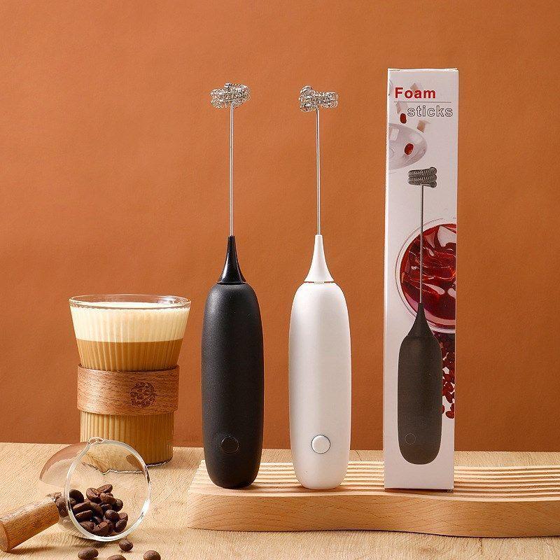 Máy đánh trứng cầm tay điện, que khuấy điện pha cà phê, máy đánh sữa tạo bọt gia dụng, máy khuấy sữa, kem