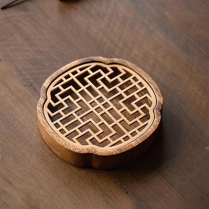 Product Introduction of Tea tray, walnut solid wood tea tray, small water storage pot holder for household use, hand polished wooden tea tray 5