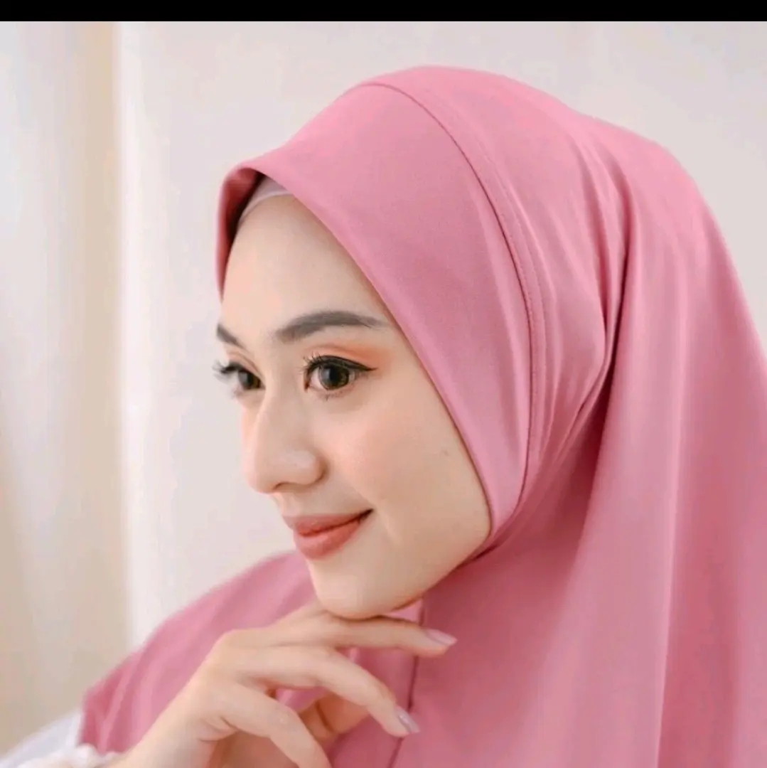 Jilbab Malasyia Bergi Soft Pet / Hijab Soft Ped Instan / Kerudung Malay Soft Pet Bergo Pad Muslim