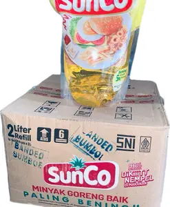 SunCo Minyak Goreng 2L x 6pcs Refill Paling Bening 96% cocok Di Makanan