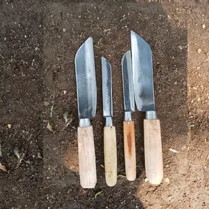 Pisau Dapur 4 pcs bahan Baja Asli 2 kevil 2 tanggung(2 uny 2 TG Tp)