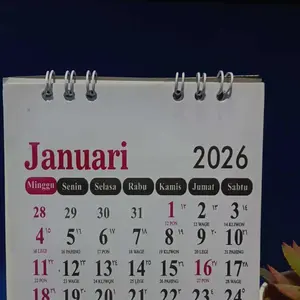 KALENDER 2026 A6 KALENDER MEJA SOUVENIR KALENDER 2026 CUSTOM KALENDER MINI KALENDER MURAH 2026 ISI 12 LEMBAR