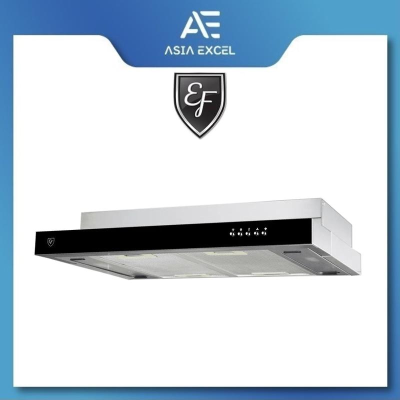 EF EFCH 6202 HM SSL 60CM STAINLESS STEEL SLIMLINE HOOD WITH BLACK ACRYLIC PANEL 0