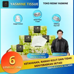 [ EXCLUSIVE STEVEN STENLY] Yasmine Tisu 6 PACK 360 Lembar 3 Play Soft Facial Tissue tissue wajah halus Lembut Nyaman bisa cod gratis ongkir tisu  makanan Tissue Wajah 100% Serat Alami Sangat Lembut Bahan Tebal Ramah Kulit - Sheets