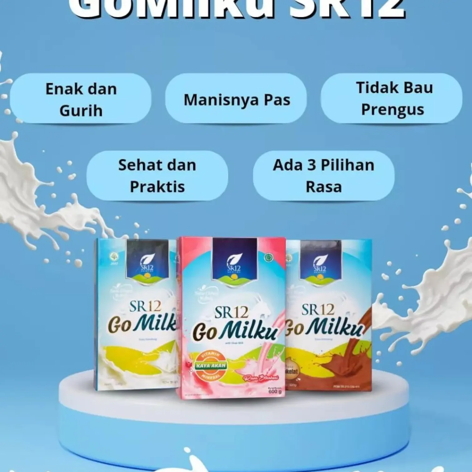 GO MILKU SR12 Susu Kambing Etawa Asli 600gr Menjaga Kesehatan Tubuh