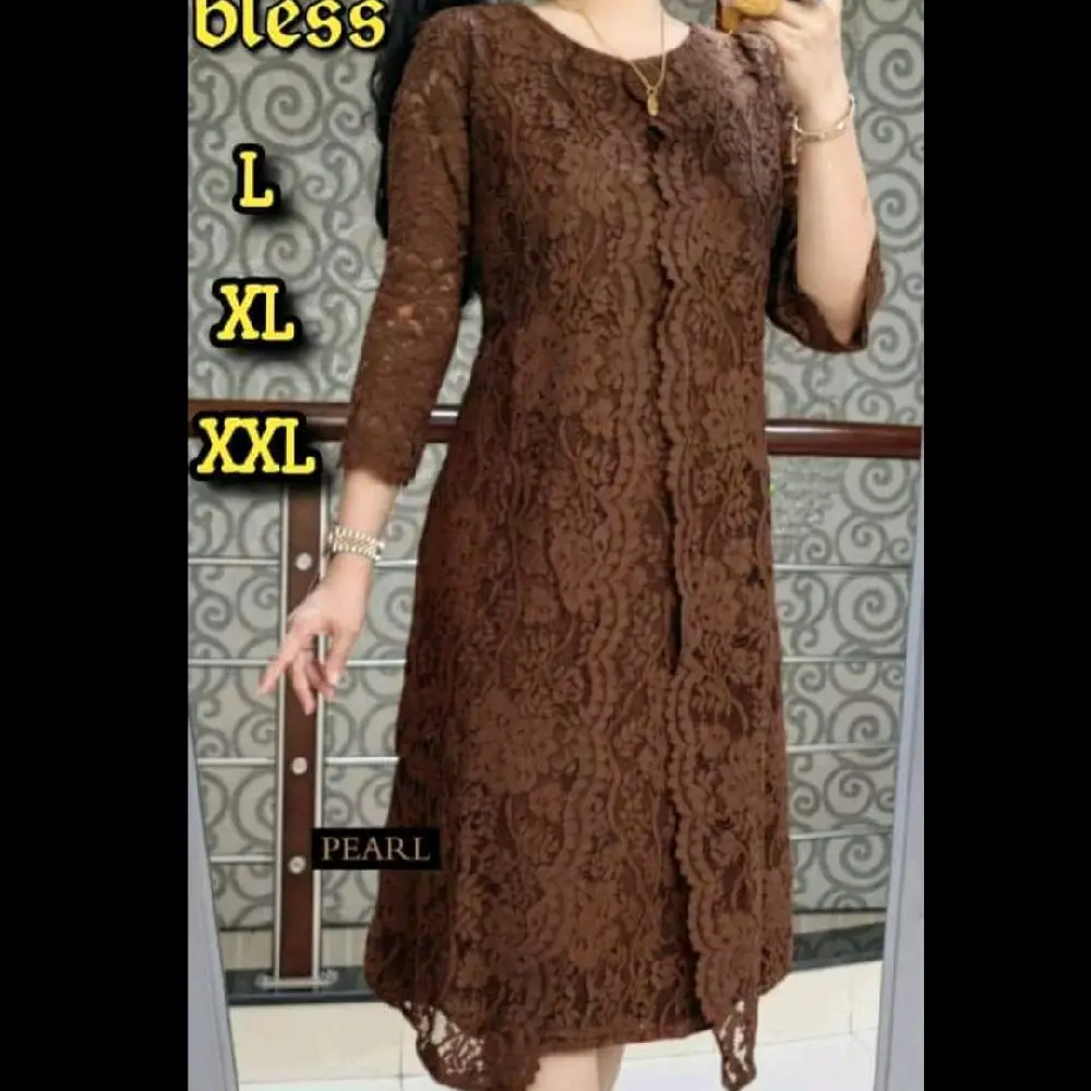 Dress BT ( Buka Tutup ) / CARDY  BROKAT