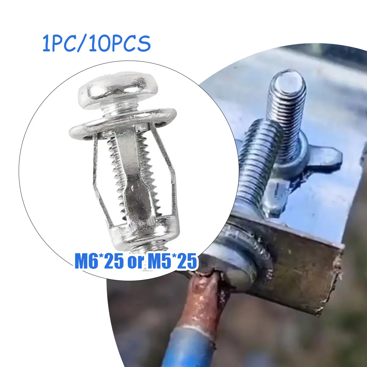 10PCS Jack NutS Metal - Rivet Plat Metal Mur Baut Drat Sekrup Fisher M5 M6 Baut Dan Mur Hard Case