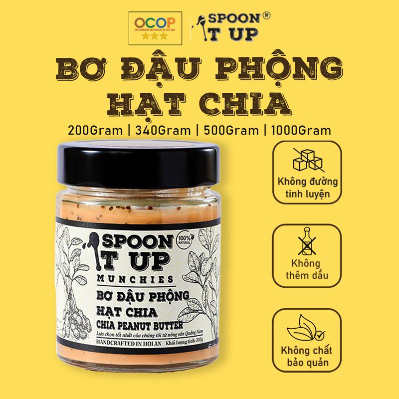 Bơ Đậu Phộng Hạt Chia Không Đường, Ăn Kiêng Tốt Cho Sức Khỏe - Spoon It Up