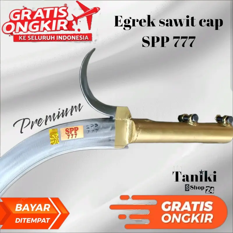 cod,egrek sawit SPP 777,ini di rekonmendasikan buat sawit kamu tingginya udah mencapai 15meter ke atas.dengan panjang ukuran egrek ini di 70cm 1