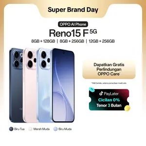 [BARU] OPPO Reno15 F 5G 8GB+128GB/256GB & 12GB+256GB Smartphone [AI Portrait Glow 50MP Ultra Wide Selfie Camera, 7000mAh Large Battery 80W SUPERVOOC, 5-Year Fluency Authentication]