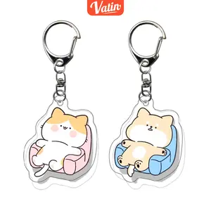 Gantungan Kunci Hewan/Bunga AKRILIK KUCING | GANCI | KEYCHAIN-Vatin_Shop