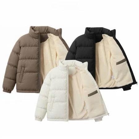   ĐỘC QUYỀN KHÔI MÉT 7   Áo Phao Lót Lông Cừu Cổ vải Cao Cấp Áo Khoác Unisex Nam Nữ Đại Hàn Dày Dặn Chống Rét Giữ Ấm 