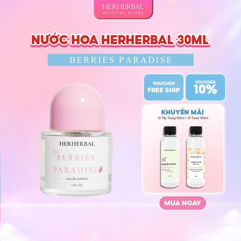  Nước Hoa Herherbal Cao Cấp 30ml Glowing Peonies & Berries Paradise Mở Đầu Với Hương Quyến Rũ Tự Nhiên Cho Nữ Perfume Cosmetic 