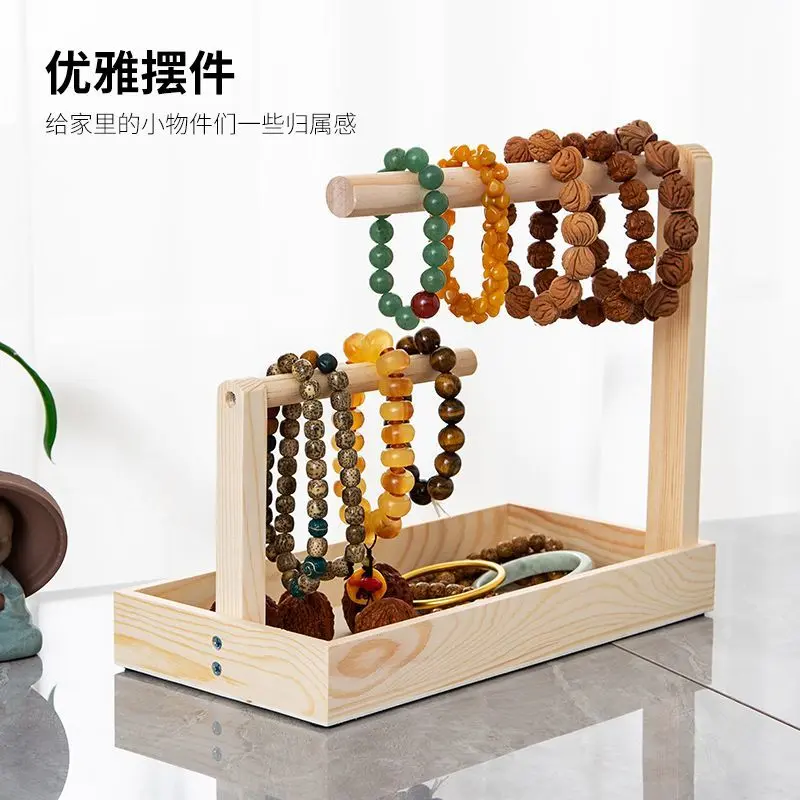 Giá Đựng Vòng Tay, Dây Treo Trưng Bày Đồ Trang Sức, Làm Bằng Gỗ Nguyên Khối, Giá Đựng Chìa Khóa, Thích Hợp Cho Vòng Tay, Hạt Phật, Giá Đựng Đồ Trang Sức, Giá Đựng Ngọc Bích Đá Cổ 5