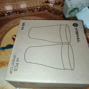 VISHAL Famliy Gelas Wheat Straw Set Cangkir Plastik Warna 4 In 1 Cups Wheat Cup Set Toothbrush Cup VS-14