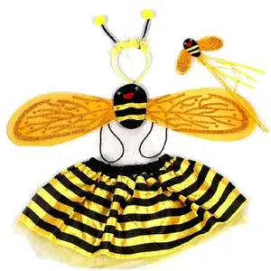BEE costume anak Lebah Kostum Bee halloween set 4in1