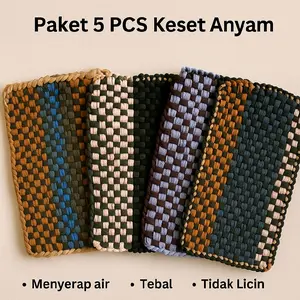 KESET ANYAM ISI 5 PCS KESET KAIN PERCA MENYERAP AIR