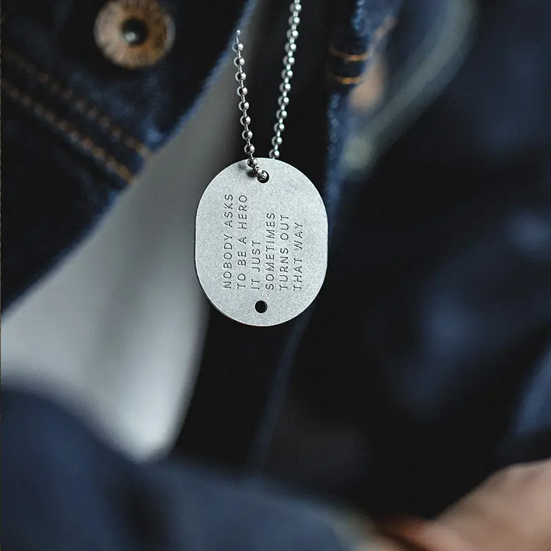 Maden Retro Letter Necklaces Engraved Pendant Fashion Jewelry Hip-hop Style Trend Necklace Versatile Accessories