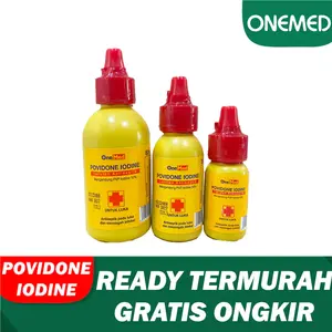 ONEMED POVIDONE IODINE BETADINE OBAT LUKA MERAH 15ML 30ML 60ML ORIGINAL TERMURAH