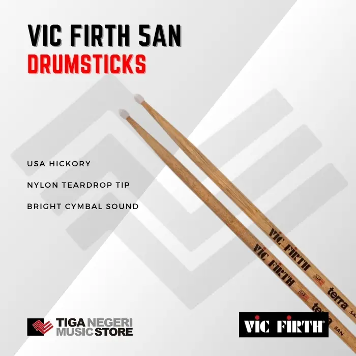 Vic Firth Terra 5AN Nylon Tip Drum Stick Stik Drum Nylon 5A