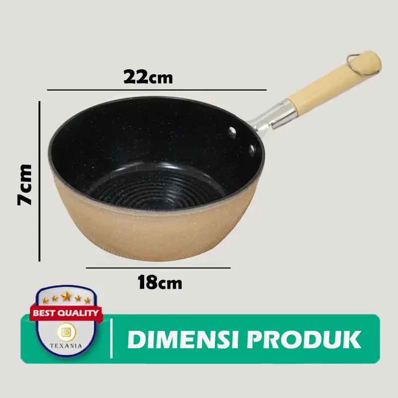 [Exclusive toko.masbi] TEXANIA Panci Mie Panci Susu Panci Soup Marble Warna Elegan Anti Lengket Sauce Pan Kitchenware 8