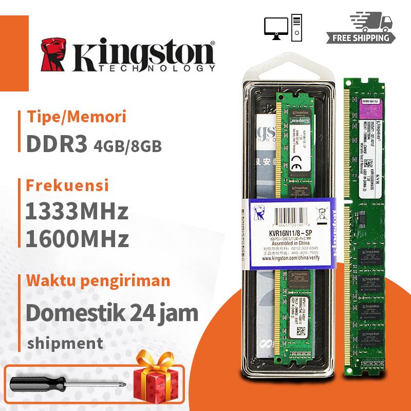 Bộ nhớ máy tính để bàn, Kingston, RAM DDR3 / DDR3L, 1333 / 1600MHZ DIMM, PC3-12800 / 10600, bộ nhớ 1,5V và 1,35V, dành cho máy PC