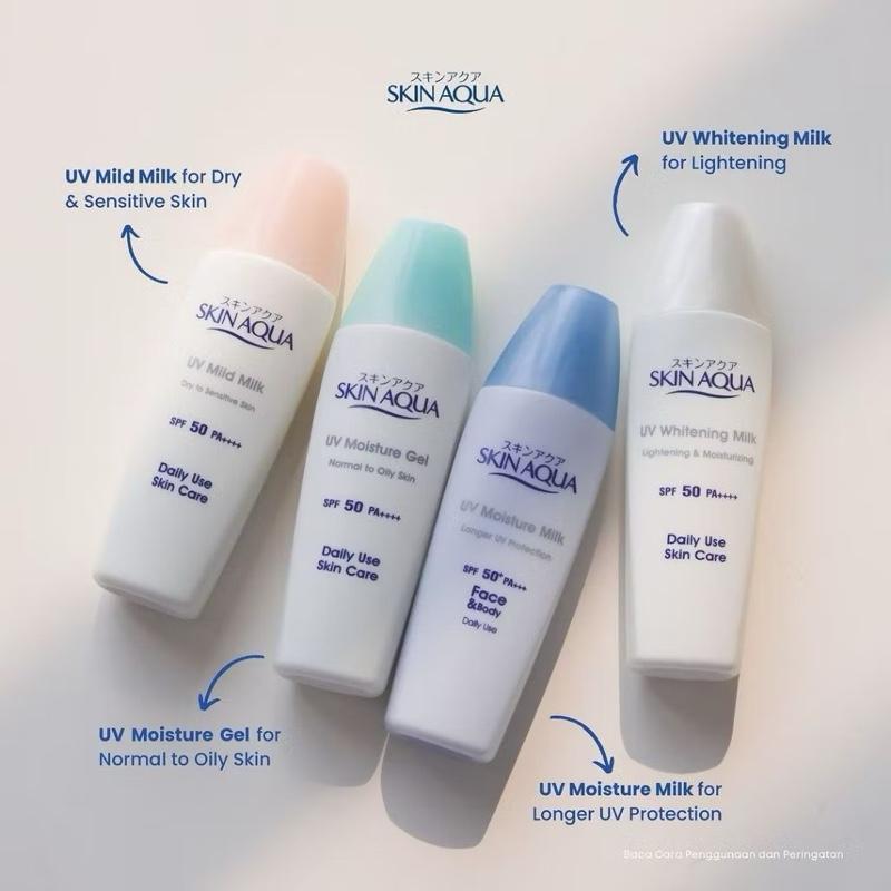 SKINAQUA - Sunscreen UV Whitening Milk/UV Moisture Milk/UV Mild Milk/UV Moisture Gel Sunscreen SPF 50 PA++++ 1