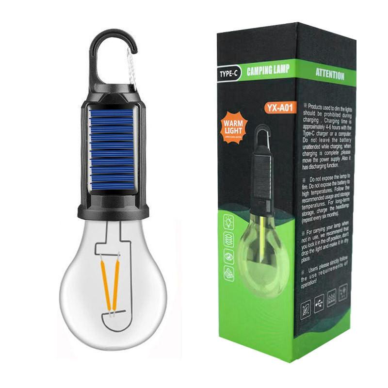 Đèn LED Năng Lượng Mặt Trời Di Động Cắm Trại Khẩn Cấp LED Đèn Lều Sạc Đi Bộ