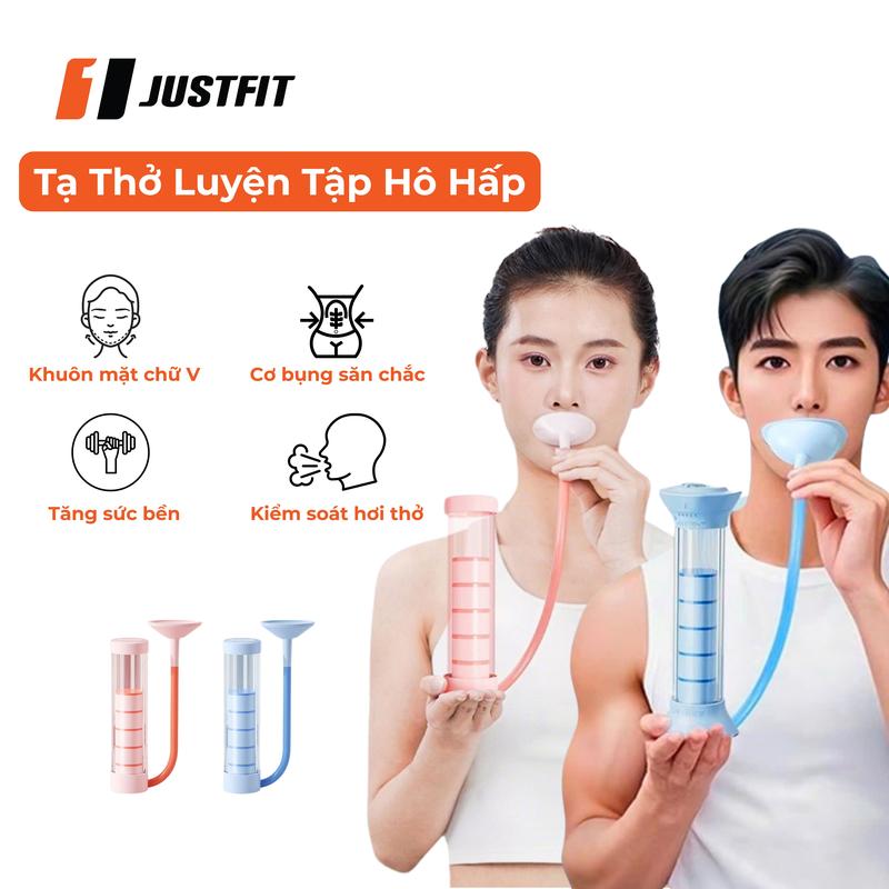 Tạ Tập Thở 2in1 JUSTFIT Tăng Sức Bền Tạ Tập Thở Hô Hấp Cơ Bụng Săn Chắc Khuôn Mặt chữ V Tập Yoga Gym