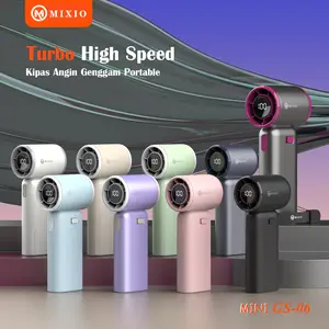 MIXIO GS-06 Mini Portable Fan Mini 4400mAh  Kipas Angin Turbo Strong Portable Working Time Up to 19 Hours USB Rechargeable Personal Fan Ultra-light 100 Speed Levels 21000RPM
