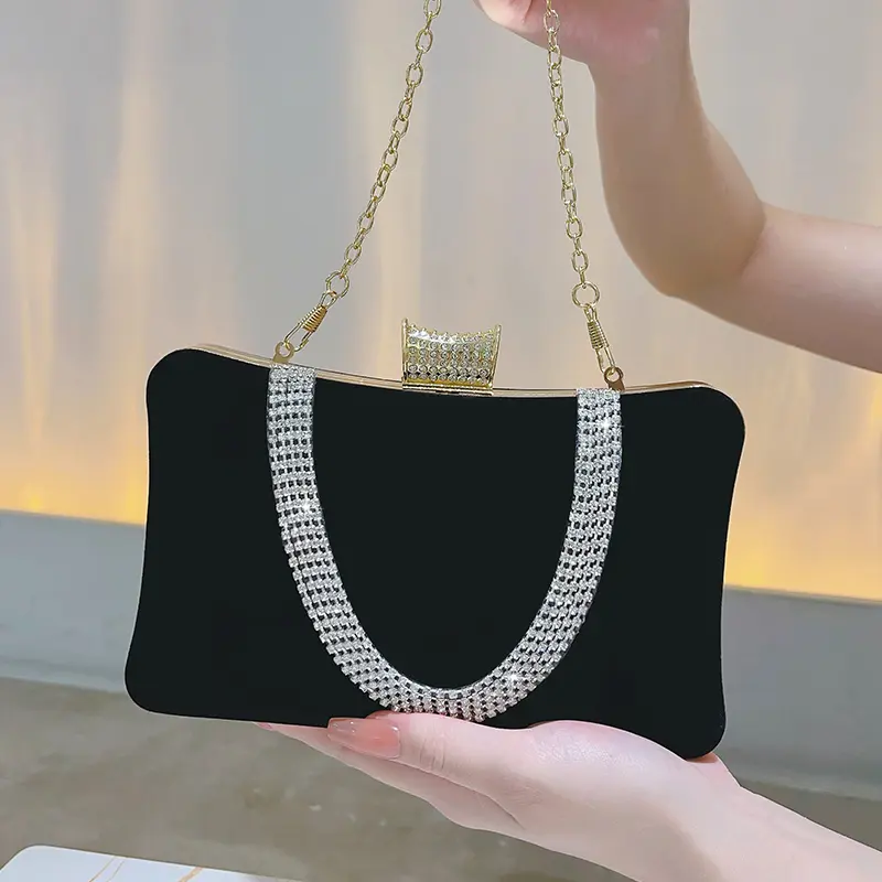 Ví Cầm Tay Trang Trí Kim Cương Giả, Túi Dạ Hội Thanh Lịch, Túi Xách Ăn Tối Cổ Điển Của Phụ Nữ, Thích Hợp Cho Tiệc Cưới Và Dạ Hội 2