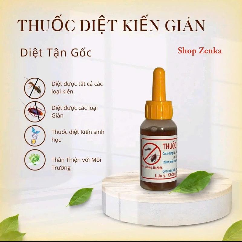    Combo 10 - 15 Lọ   Thuốc Diệt Kiến Gián Côn Trùng Sinh Học Dạng Mồi Giọt Nhỏ Giọt An Toàn - Hiệu Quả Nhang 