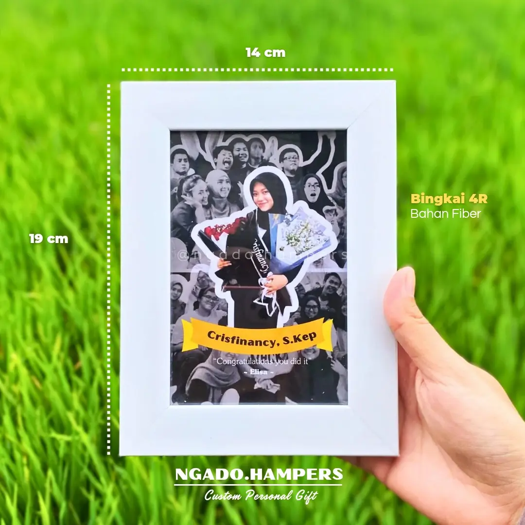 Kado Gift Ulang Tahun Wisuda Cewek Cowok Bingkai Foto + Kaca Aesthetic Murah Lucu Unik