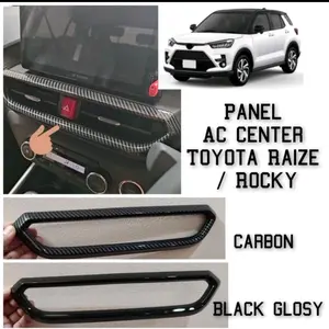 Panel vent ac tengah center toyota raize rocky carbon black glossy- Black Glossy
