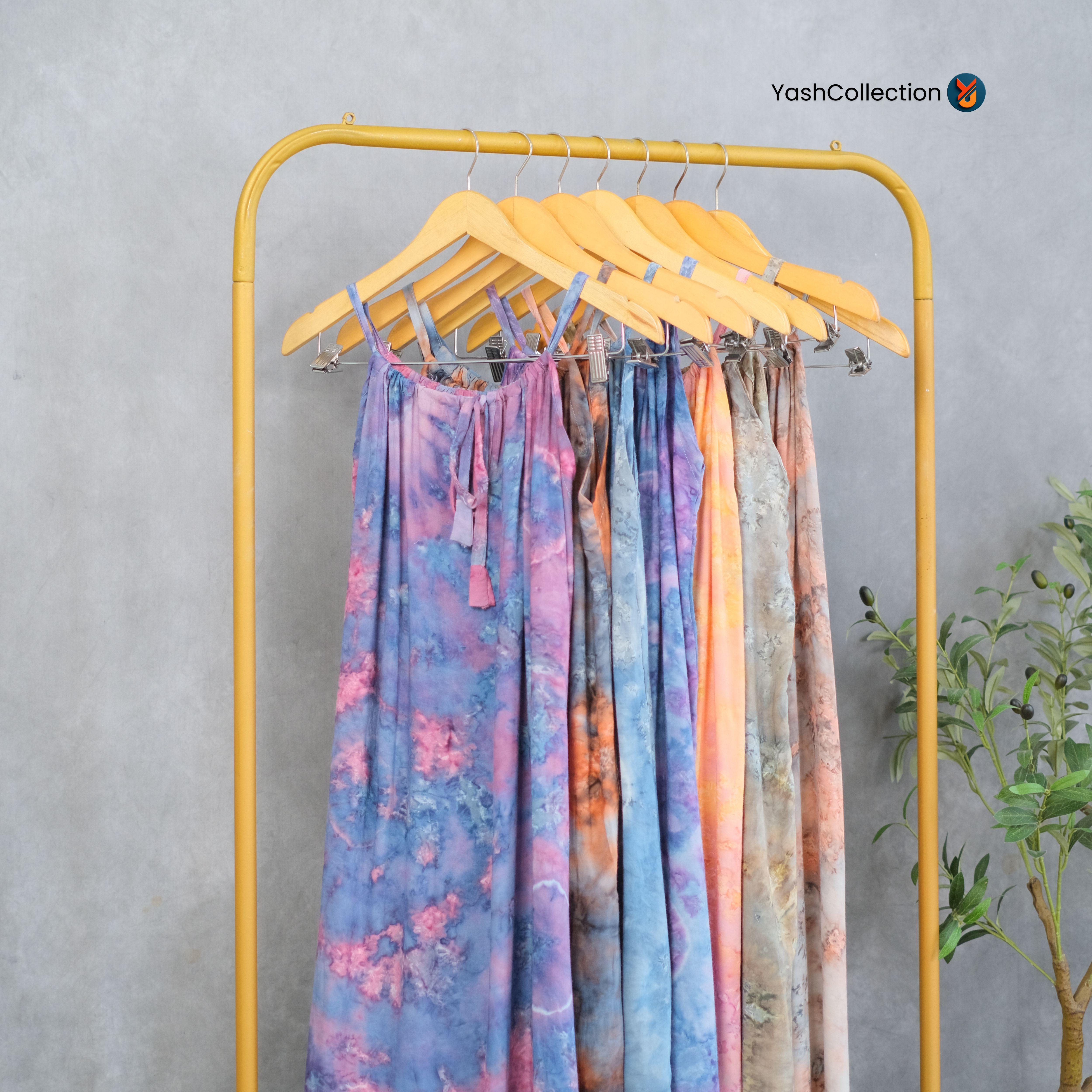 Daster Yukensi GADIS Tie-Dye (Part.1) Dress Ruffle Serut Rempel Jumbo Panjang Selutut Busui Bumil Rayon Lembut Nyaman YashCollection