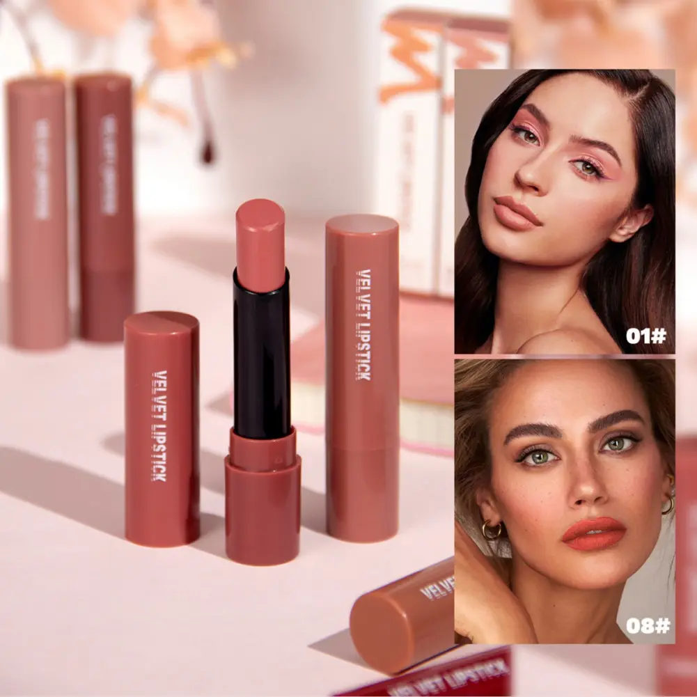 10 Colors Lipstick Matte Hydrating lip Tint Long-lasting Plumping Moisturizing Lipgloss Makeup