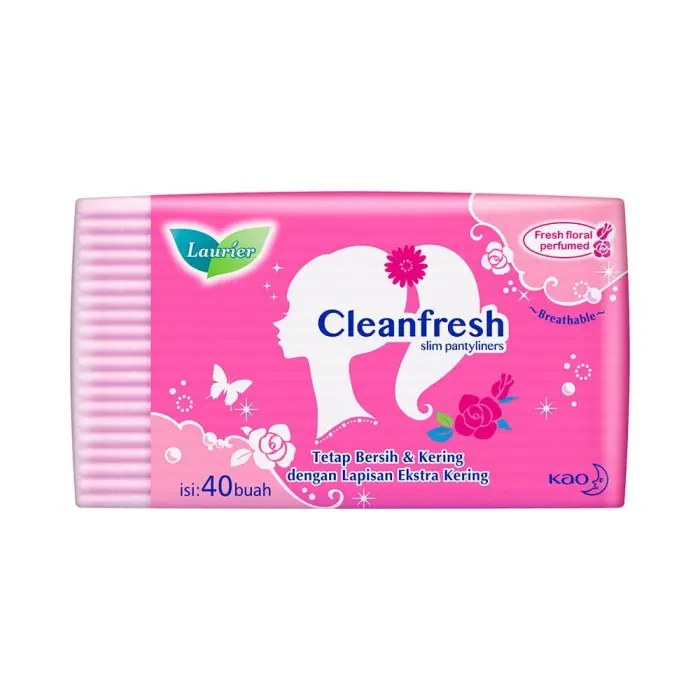 Laurier Clean Fresh 40s Twinpack - Pantyliner Perfumed 14cm 1