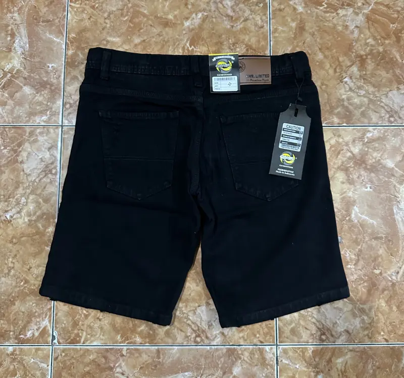 Celana Jeans Pendek Pria Sobek Bahan Jeans Non Strit Premium Tebal Tidak Melar Model Kekinian Terbaru - Harga Termurah Jumbo Ready 65 kg 3