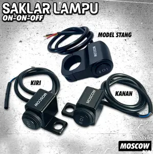 SAKLAR ON OFF 3 FUNGSI LAMPU ON OFF / TINGGI BAWAH LOW HIGH LED MOTOR JAUH DEKAT MOTOR UNIVERSAL SAKLAR STANG SAKLAR SPION RIGHT LEFT KANAN KIRI BEAT PCX NMAX VIXION MIO ADV AEROX TIGER THUNDER NINJA RXKING FINO BEAT STREET BEAT DELUXE MOSCOW Besi