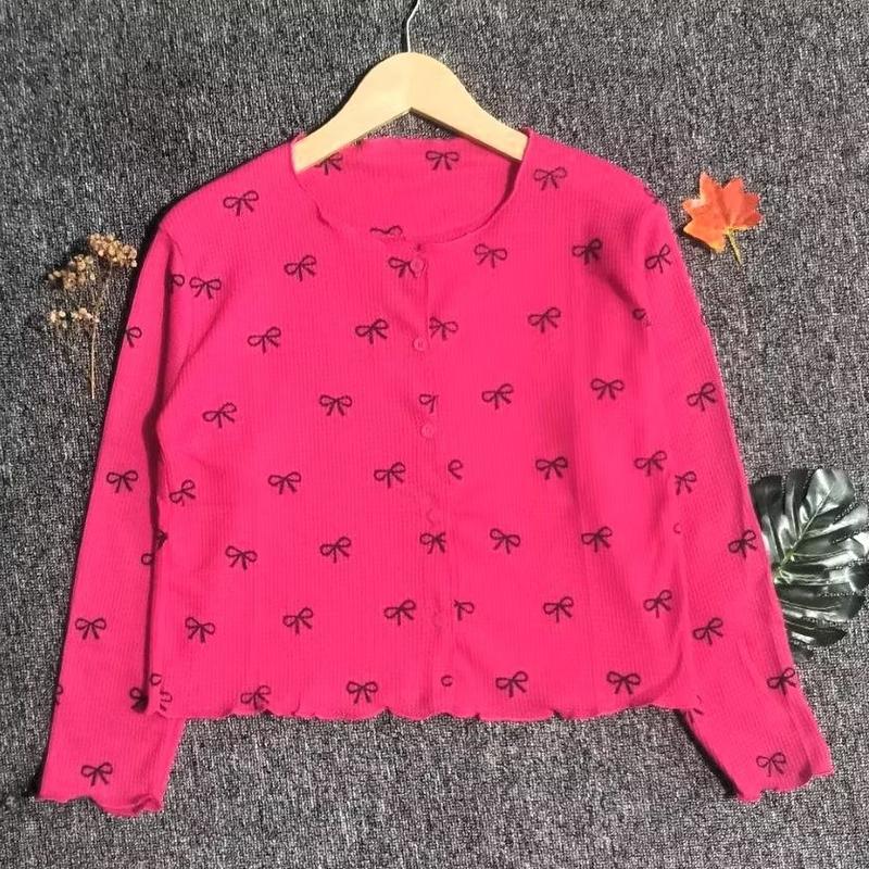Product Introduction of Cardigan Crop Top Rajut Wanita Motif Printing Premium Cardigan 100 Motif 11