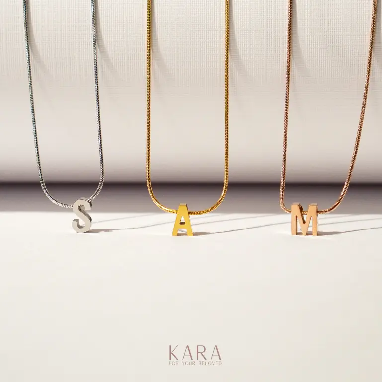 KARA - Alphie Kalung Liontin Alphabet Huruf | Stainless Steel 316L 3