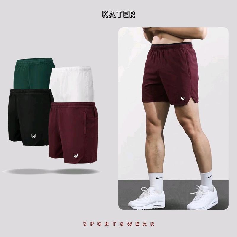 (Deal Mở Bán)  Quần Shorts Gió Thể Thao Nam Fom 5 in Xẻ Tà Fom Trên Gối Màu Đa Dạng Thiết Kế Logo In Nổi
