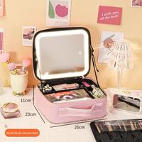 Gambar MELEDE Tas Makeup Lampu / LED Makeupartist Bag MUA Beauty Case Makeup Bag dengan cermin LED, Travel Makeup Case for Women and Makeup Artists Cosmetic Organizer Large Make Up Bag with Light Up Mirror, 3 Color Lights, Adjustable Dividers and Brush Holder - Black with light, S dari ID-MELEDE Kab. Tangerang 5 Tokopedia